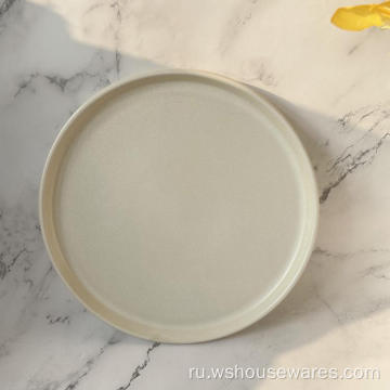 Желтая керамовая цветовая глазурная посуда